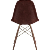 NyeKoncept Mid Century Dowel Side Chair | Aged Cognac/Brass 331014EW2