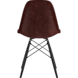 NyeKoncept Mid Century Dowel Side Chair | Aged Cognac/Gunmetal 331014EW3