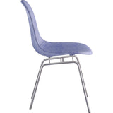 NyeKoncept Mid Century Classroom Side Chair | Weathered Blue/Nickel 331015CL1