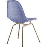 NyeKoncept Mid Century Classroom Side Chair | Weathered Blue/Brass 331015CL2