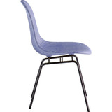 NyeKoncept Mid Century Classroom Side Chair | Weathered Blue/Gunmetal 331015CL3