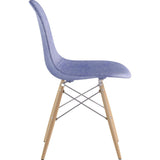NyeKoncept Mid Century Dowel Side Chair | Weathered Blue/Nickel 331015EW1