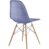 NyeKoncept Mid Century Dowel Side Chair | Weathered Blue/Nickel 331015EW1