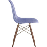 NyeKoncept Mid Century Dowel Side Chair | Weathered Blue/Brass 331015EW2