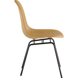 NyeKoncept Mid Century Classroom Side Chair | Aged Maple/Gunmetal 331016CL3