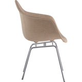 NyeKoncept Mid Century Classroom Arm Chair | Light Sand/Nickel 332001CL1