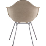 NyeKoncept Mid Century Classroom Arm Chair | Light Sand/Nickel 332001CL1