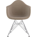 NyeKoncept Mid Century Eiffel Arm Chair | Light Sand/Nickel 332001EM1