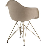 NyeKoncept Mid Century Eiffel Arm Chair | Light Sand/Brass 332001EM2