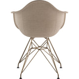 NyeKoncept Mid Century Eiffel Arm Chair | Light Sand/Brass 332001EM2