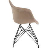 NyeKoncept Mid Century Eiffel Arm Chair | Light Sand/Gunmetal 332001EM3