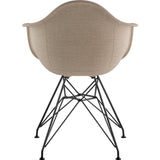 NyeKoncept Mid Century Eiffel Arm Chair | Light Sand/Gunmetal 332001EM3