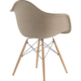 NyeKoncept Mid Century Dowel Arm Chair | Light Sand/Nickel 332001EW1