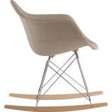 NyeKoncept Mid Century Rocker Chair | Light Sand/Nickel 332001RO1