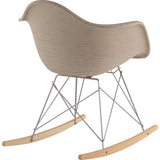 NyeKoncept Mid Century Rocker Chair | Light Sand/Nickel 332001RO1