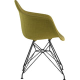 NyeKoncept Mid Century Eiffel Arm Chair | Avocado Green/Gunmetal 332002EM3