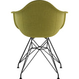 NyeKoncept Mid Century Eiffel Arm Chair | Avocado Green/Gunmetal 332002EM3