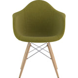 NyeKoncept Mid Century Dowel Arm Chair | Avocado Green/Nickel 332002EW1