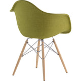 NyeKoncept Mid Century Dowel Arm Chair | Avocado Green/Nickel 332002EW1