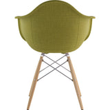 NyeKoncept Mid Century Dowel Arm Chair | Avocado Green/Nickel 332002EW1