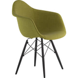 NyeKoncept Mid Century Dowel Arm Chair | Avocado Green/Gunmetal 332002EW3
