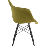 NyeKoncept Mid Century Dowel Arm Chair | Avocado Green/Gunmetal 332002EW3