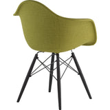 NyeKoncept Mid Century Dowel Arm Chair | Avocado Green/Gunmetal 332002EW3