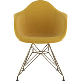 NyeKoncept Mid Century Eiffel Arm Chair | Papaya Yellow/Brass 332003EM2