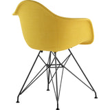 NyeKoncept Mid Century Eiffel Arm Chair | Papaya Yellow/Gunmetal 332003EM3