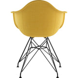 NyeKoncept Mid Century Eiffel Arm Chair | Papaya Yellow/Gunmetal 332003EM3