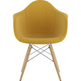 NyeKoncept Mid Century Dowel Arm Chair | Papaya Yellow/Nickel 332003EW1