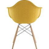 NyeKoncept Mid Century Dowel Arm Chair | Papaya Yellow/Nickel 332003EW1