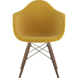 NyeKoncept Mid Century Dowel Arm Chair | Papaya Yellow/Brass 332003EW2