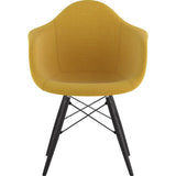 NyeKoncept Mid Century Dowel Arm Chair | Papaya Yellow/Gunmetal 332003EW3