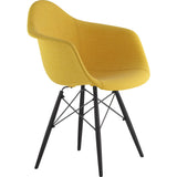 NyeKoncept Mid Century Dowel Arm Chair | Papaya Yellow/Gunmetal 332003EW3