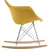 NyeKoncept Mid Century Rocker Chair | Papaya Yellow/Nickel 332003RO1