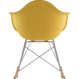 NyeKoncept Mid Century Rocker Chair | Papaya Yellow/Nickel 332003RO1