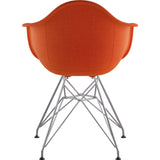 NyeKoncept Mid Century Eiffel Arm Chair | Lava Red/Nickel 332004EM1