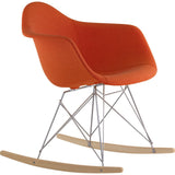 NyeKoncept Mid Century Rocker Chair | Lava Red/Nickel 332004RO1