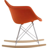 NyeKoncept Mid Century Rocker Chair | Lava Red/Nickel 332004RO1