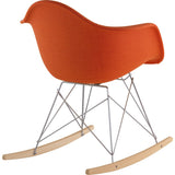 NyeKoncept Mid Century Rocker Chair | Lava Red/Nickel 332004RO1