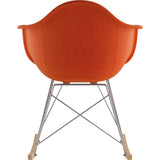 NyeKoncept Mid Century Rocker Chair | Lava Red/Nickel 332004RO1