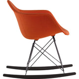 NyeKoncept Mid Century Rocker Chair | Lava Red/Gunmetal 332004RO3