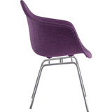 NyeKoncept Mid Century Classroom Arm Chair | Plum Purple/Nickel 332005CL1
