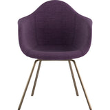 NyeKoncept Mid Century Classroom Arm Chair | Plum Purple/Brass 332005CL2