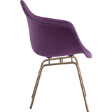 NyeKoncept Mid Century Classroom Arm Chair | Plum Purple/Brass 332005CL2