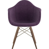 NyeKoncept Mid Century Dowel Arm Chair | Plum Purple/Brass 332005EW2