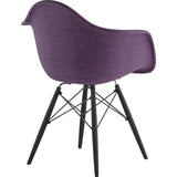 NyeKoncept Mid Century Dowel Arm Chair | Plum Purple/Gunmetal 332005EW3