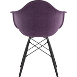 NyeKoncept Mid Century Dowel Arm Chair | Plum Purple/Gunmetal 332005EW3