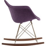 NyeKoncept Mid Century Rocker Chair | Plum Purple/Brass 332005RO2